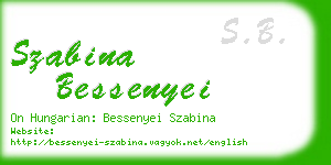 szabina bessenyei business card